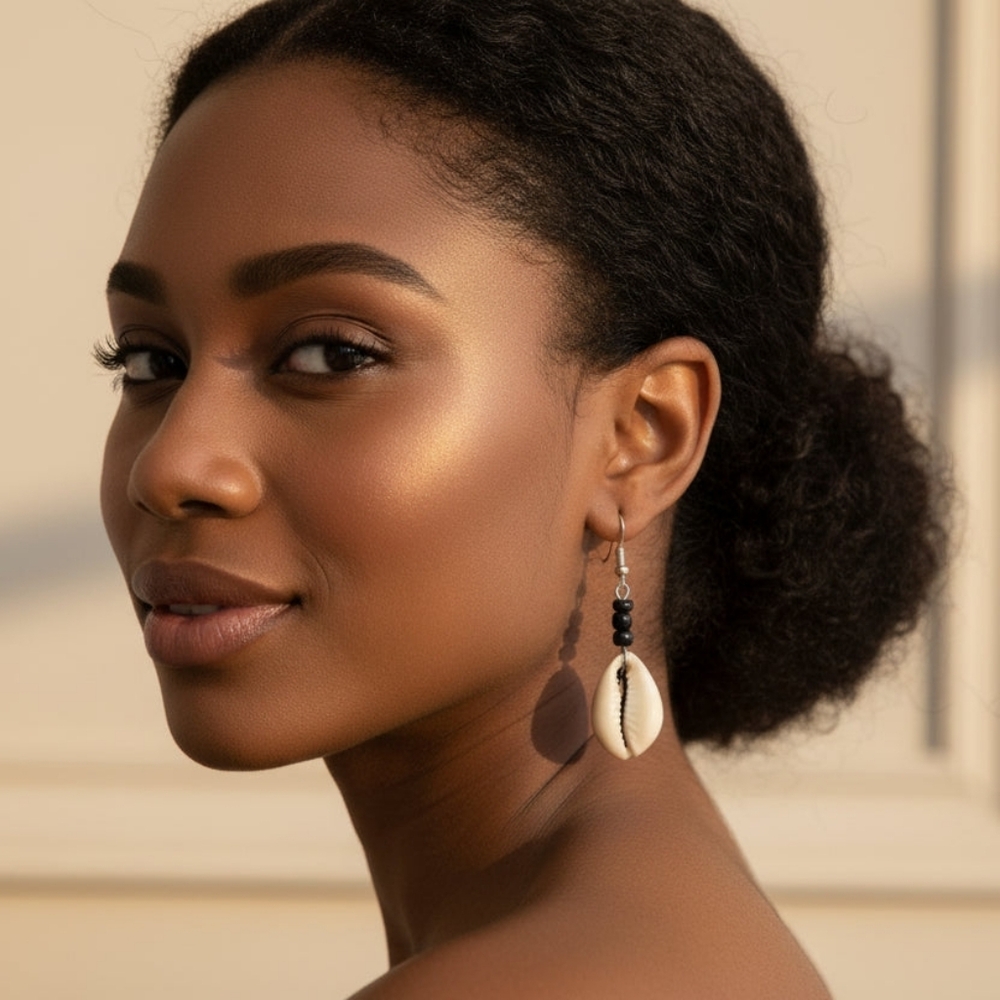 Cowrie shell earrings
